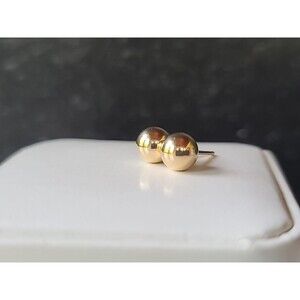 14K Yellow Gold Stud Earrings Vintage,  READ